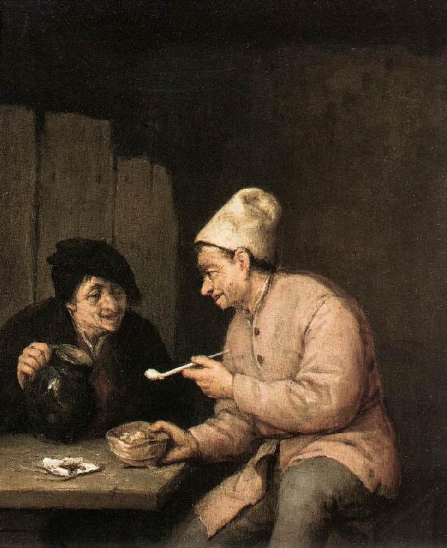 OSTADE, Adriaen Jansz. van Piping and Drinking in the Tavern ag Germany oil painting art